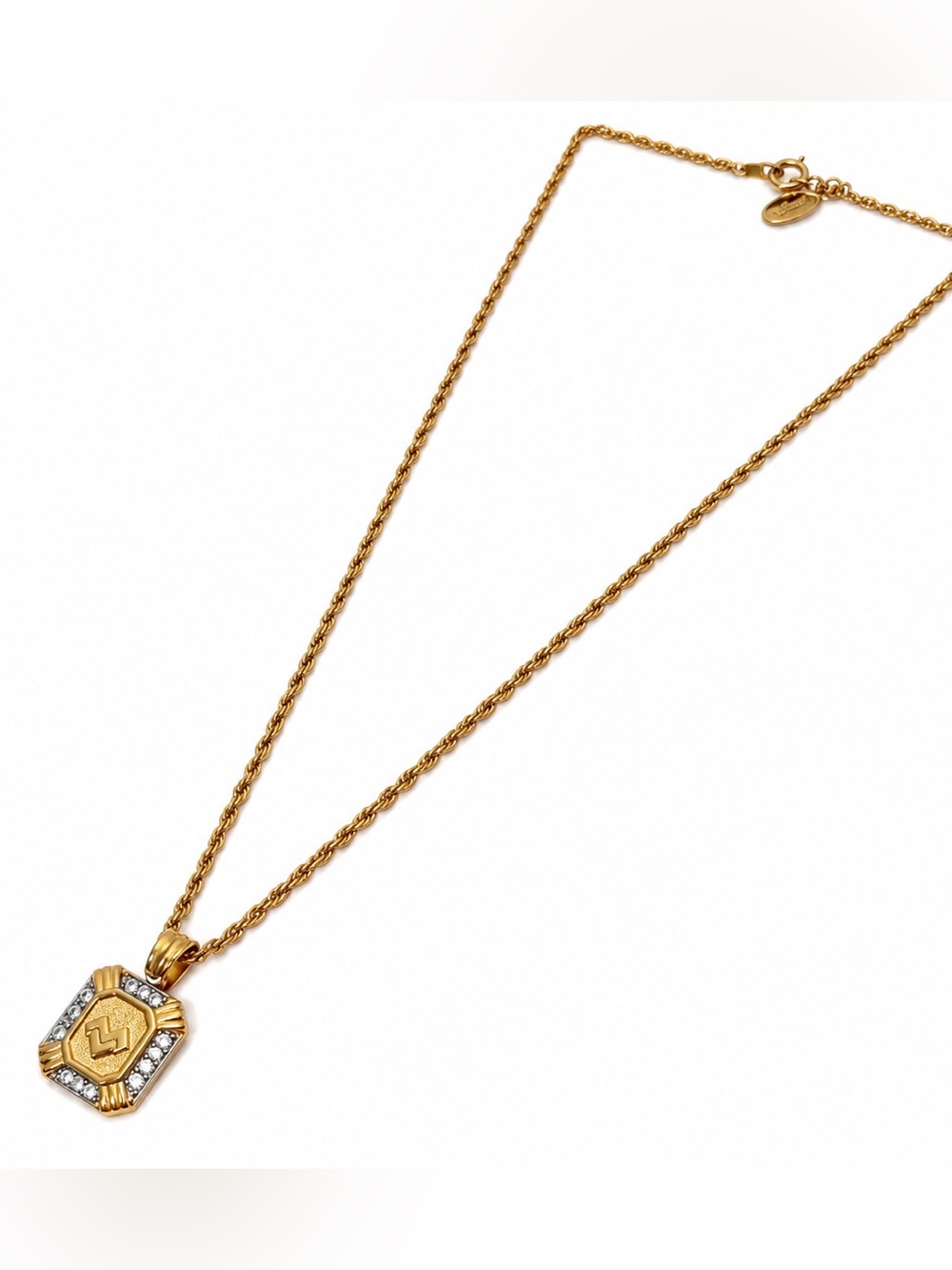 Mario Valentino Gold Tone Pendant Necklace